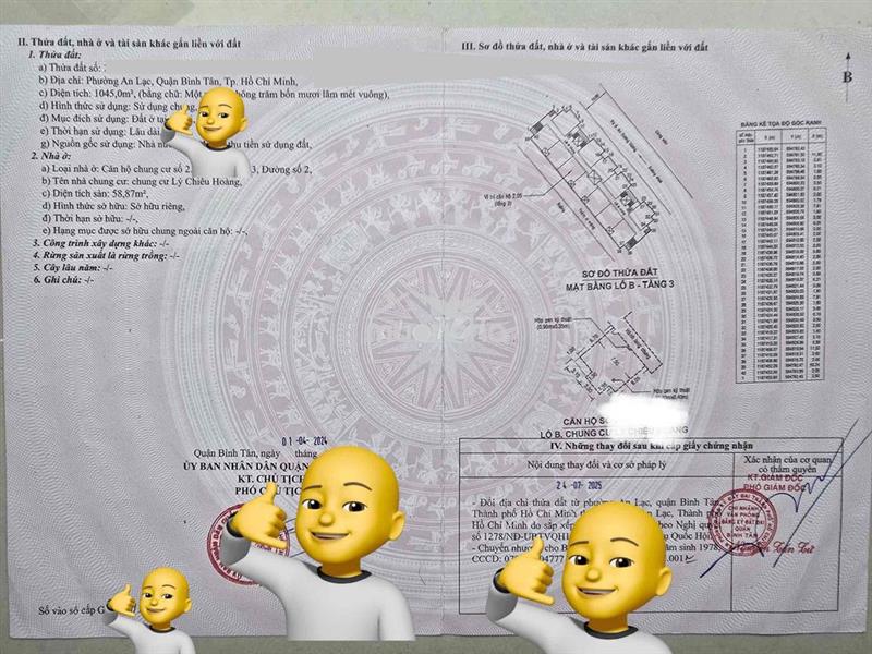 Chung cư lý chiêu hoàng - cần tiền bán gấp (thang bộ - lầu 2)