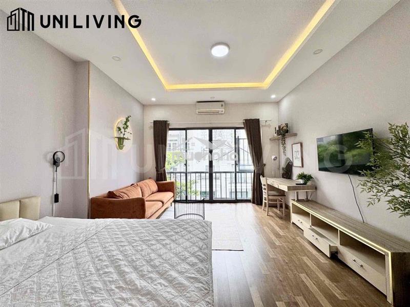Cho thuê studio ban công tách bếp full ngay quốc hương - cầu sài gòn