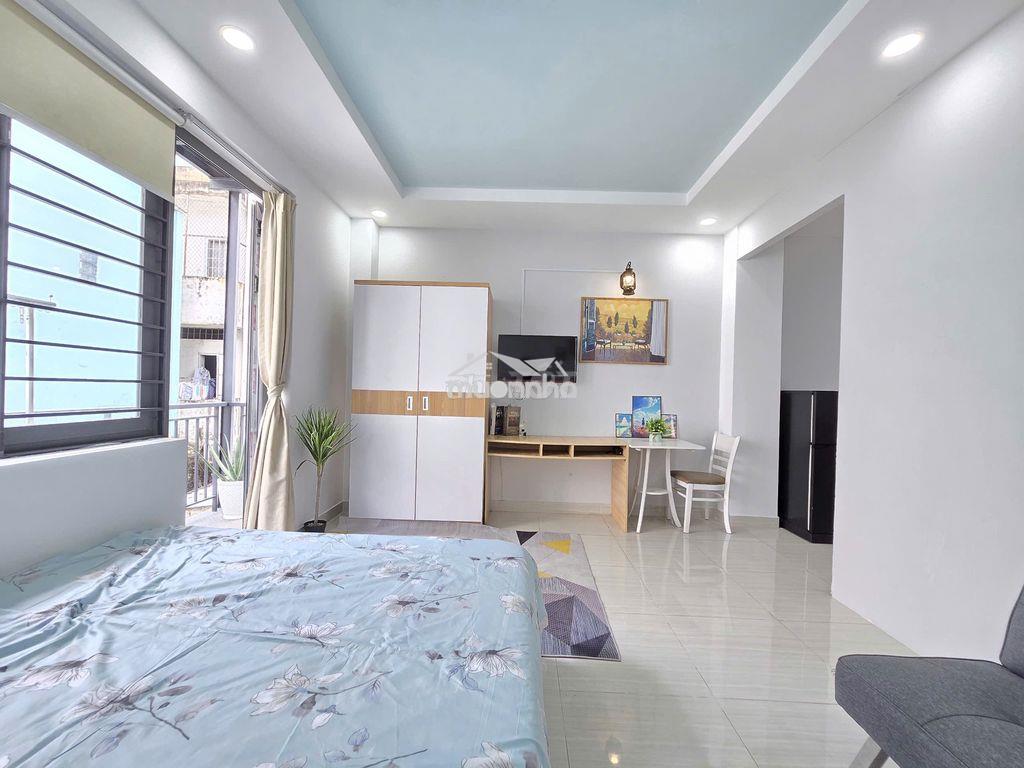 Cho thuê chdv 1pn quận 1, tách bếp, ban công,full nt, tháng máy, 10tr5 - 3