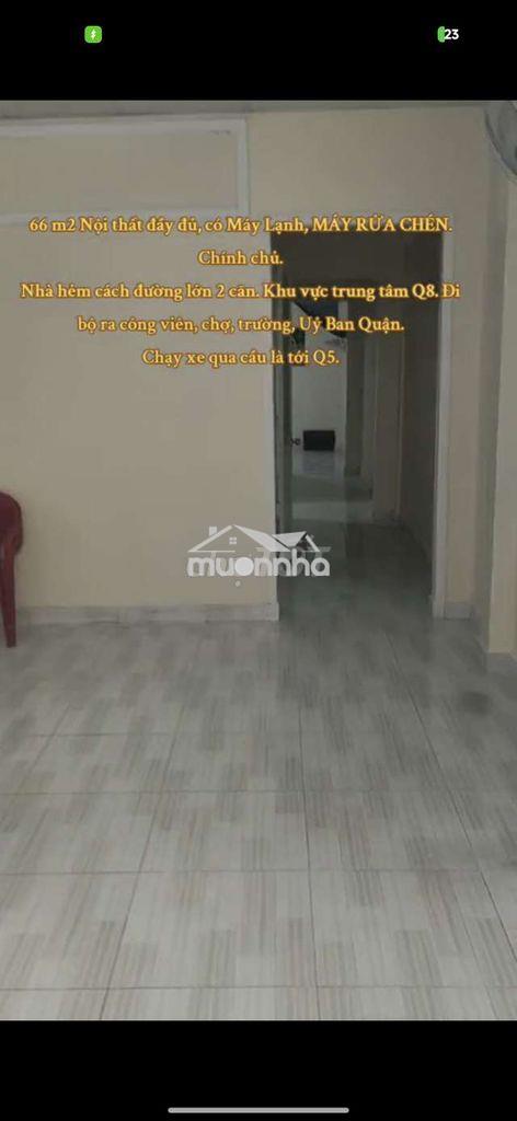 Chính chủ nhà 66m2 gần ubnd q8, aeon. camera, máy lạnh, máy rửa chén - 2