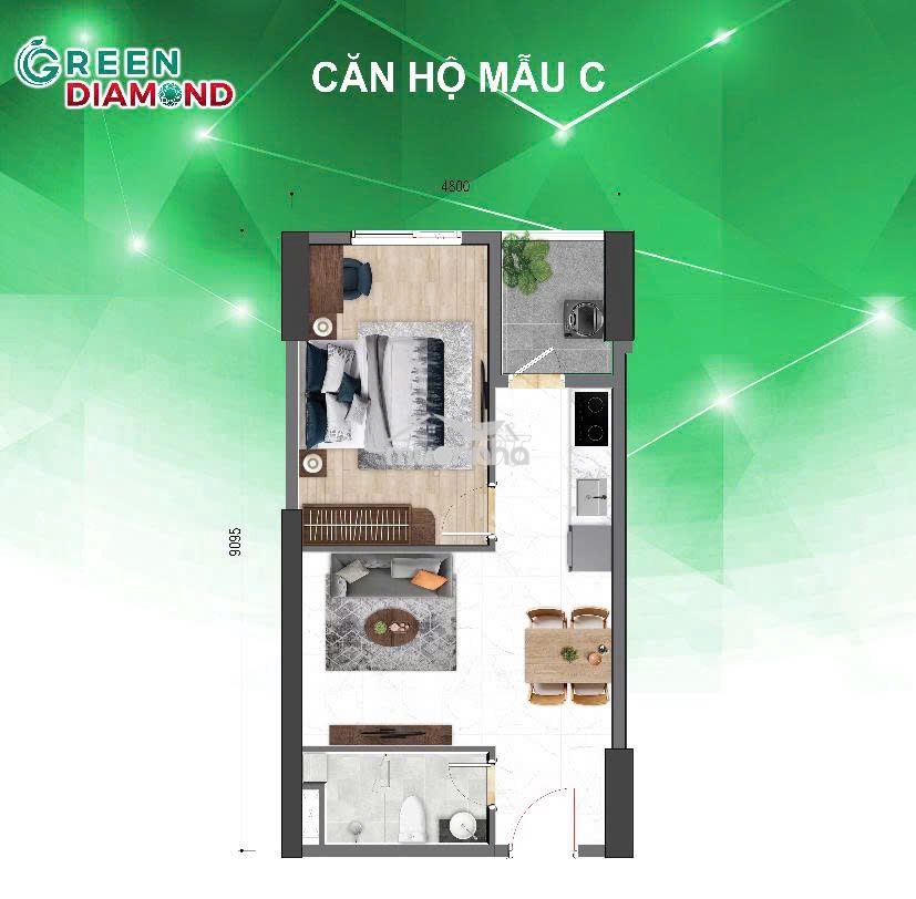 Mua trực tiếp cđt *** căn 1pn-1wc bcons city diamond 2 tỷ 144 - 3