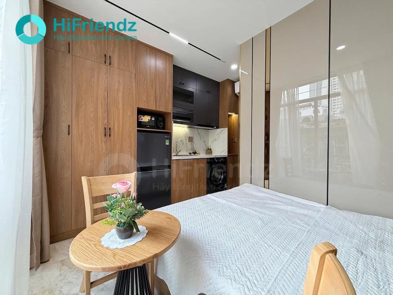 Studio thang máy -  máy giặt riêng - full nội thất - nguyễn hữu cảnh - cầu bason - lê duẩn - metro bason - công trường mê linh