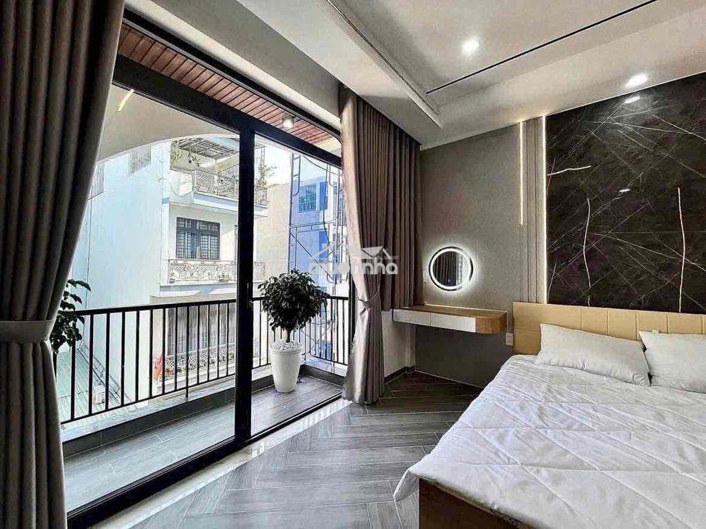 Studio rộng 37m2 ban công lớn tone gỗ tại nguyễn văn thương gần metro - 3