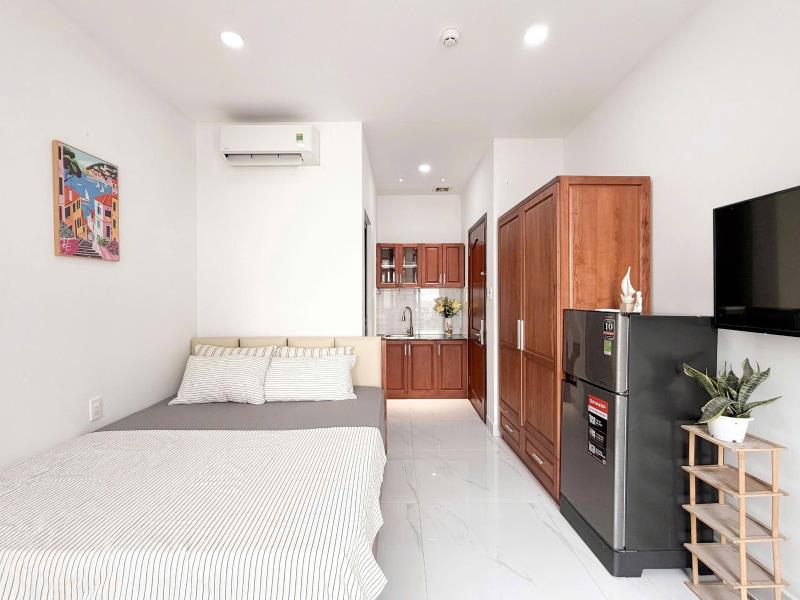 Chdv studio ban công/cửa sổ full nội thất - gần vhu, tiện qua tân bình, gò vấp - 2
