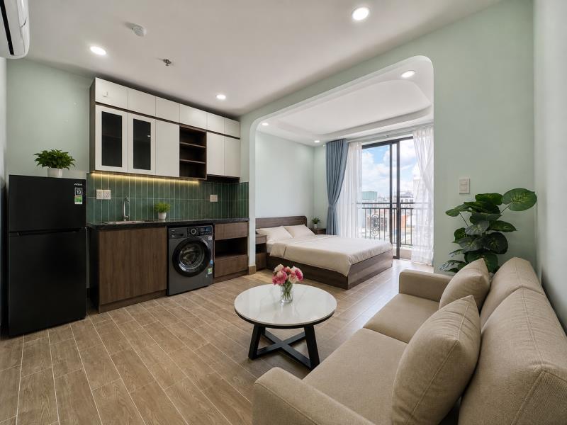 🔷 Chung cư mini studio/ 1pn - thang máy - ngay lê trọng tấn - cầu bưng