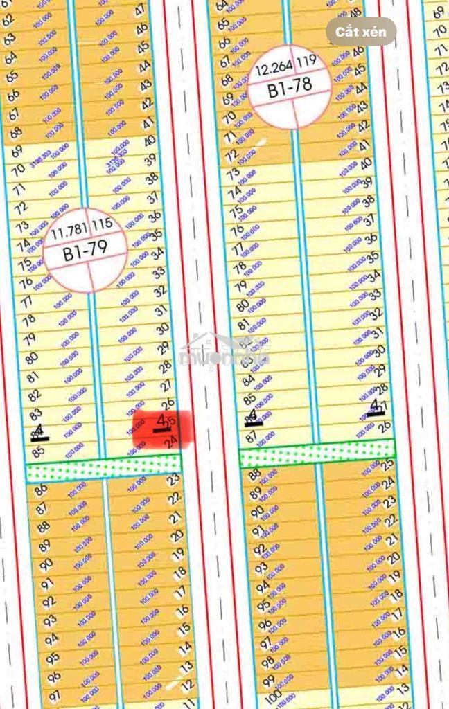 Bán cặp đất liền kề cồn dầu  kẹp vệt cây xanh . giá 14,5 tỷ, đông nam