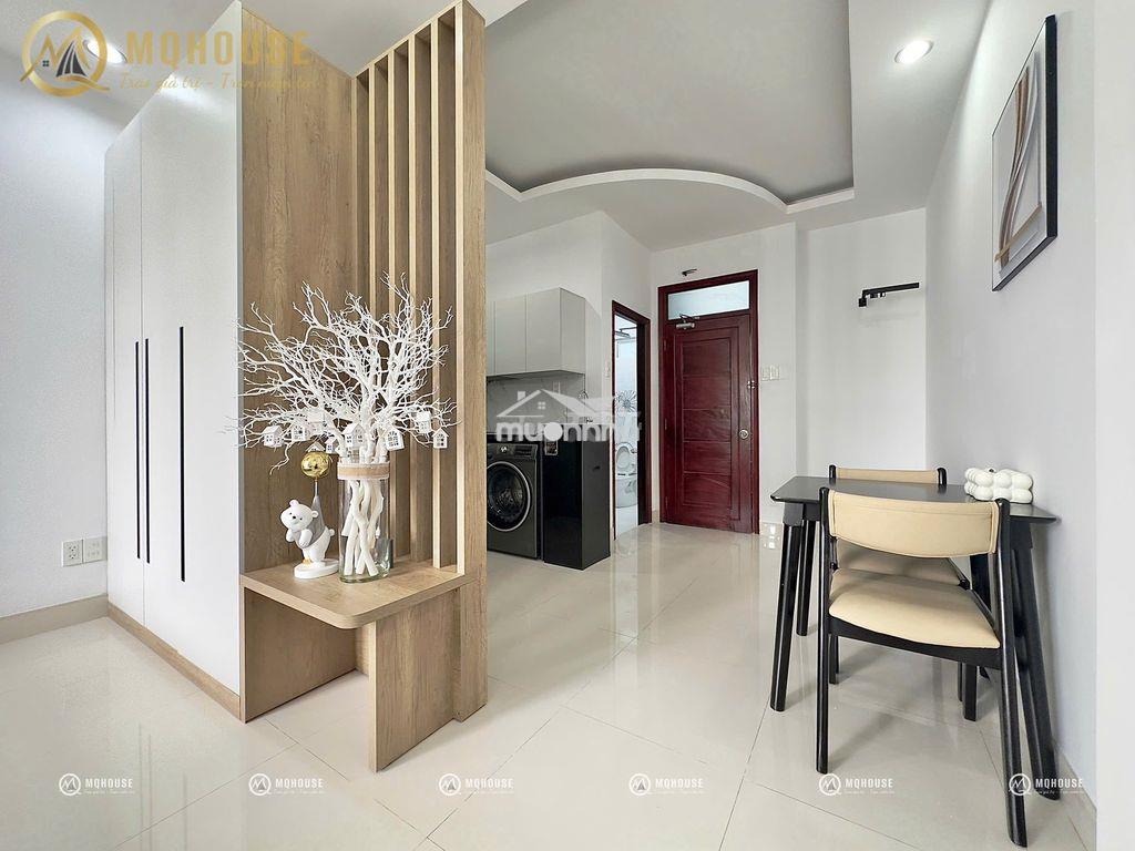 Studio ban công tách bếp tone gỗ cực đẹp ngay emart phan huy ích - 4