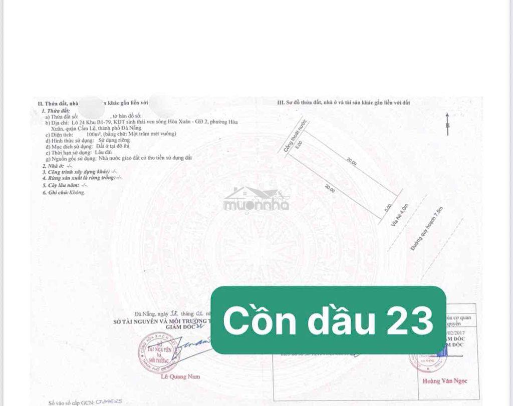 Bán cặp đất liền kề cồn dầu  kẹp vệt cây xanh . giá 14,5 tỷ, đông nam - 2