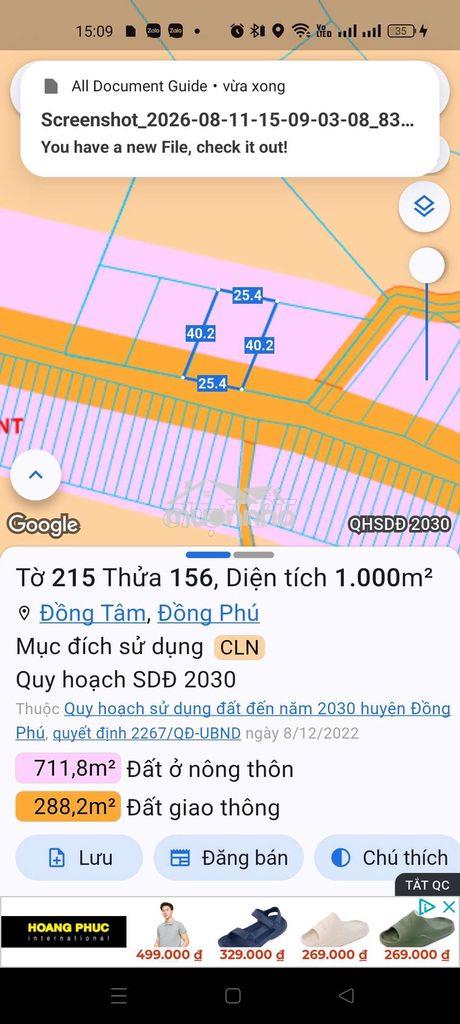 1000m2 có 500m thổ cư. đường nhựa gần trung tâm khu công nghiệp - 3