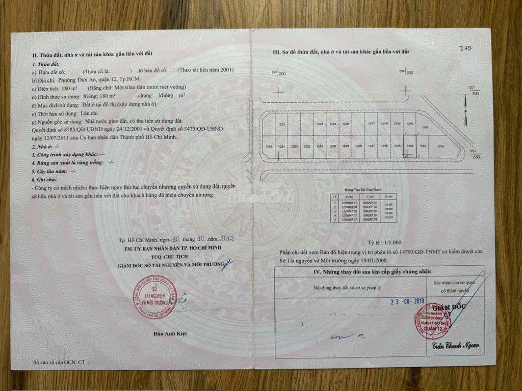 Chính chủ cần bán lô đất đẹp kdc phú nhuận q12 - 4