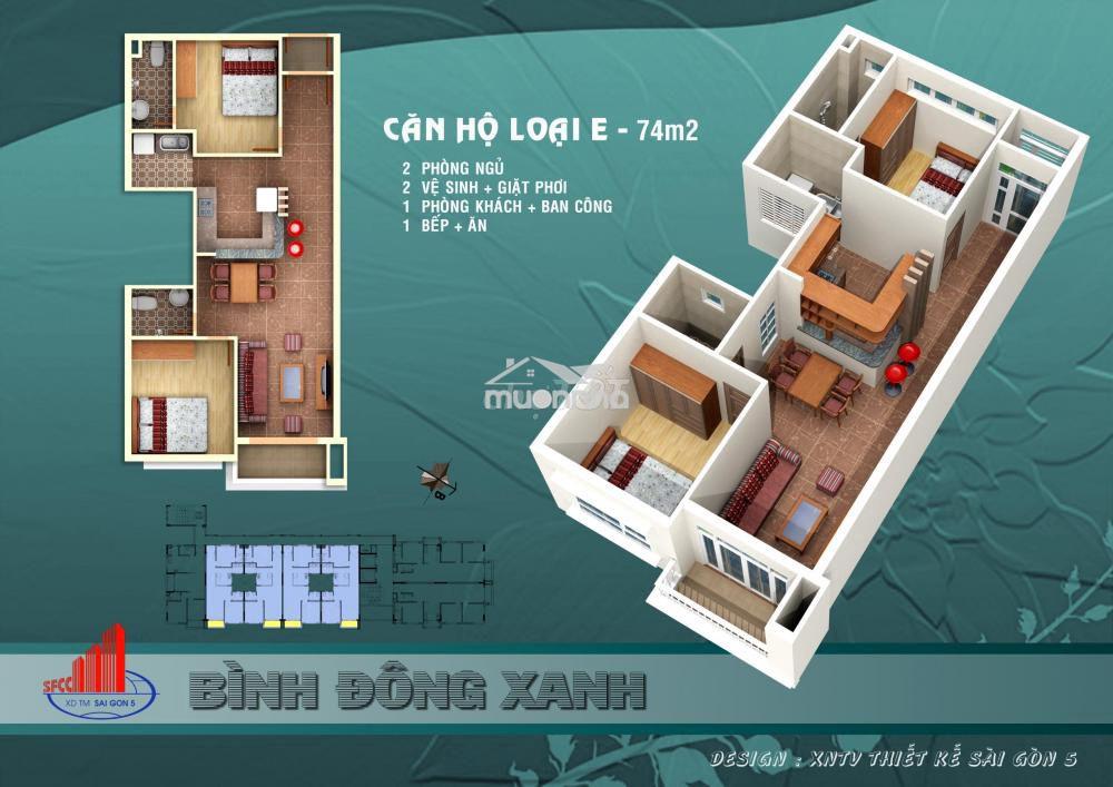 Bán căn hộ bình đông xanh - 3