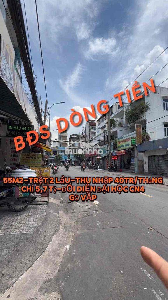 Bđs giữ tiền-đối diện đh cn4-58m2-9p cho thuê 40tr/t-chỉ 5,7 tỷ