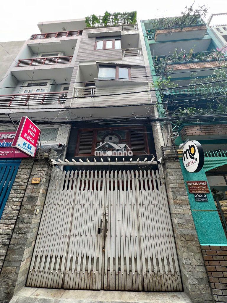 Nhà cho thuê nguyên căn 421/21a sư vạn hạnh. dt: 4,5 x 18m, 3 lầu, 5pn