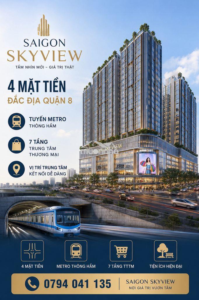 Bán ch skyview giá tốt chỉ 5,1tỷ 85m2/3pn, tuyến metro s5 thông hầm dá - 4