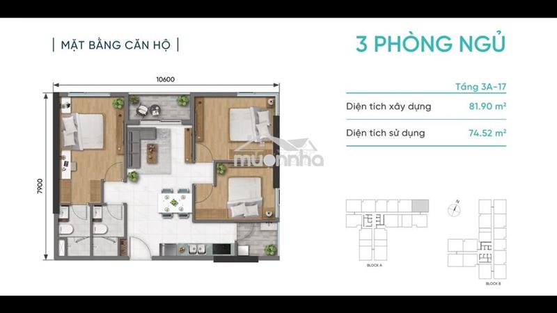 Hiếm duy 1 căn 3pn.2wc 82m2 view bbđ giá 6.3 tỷ allin cc d-aqua q8