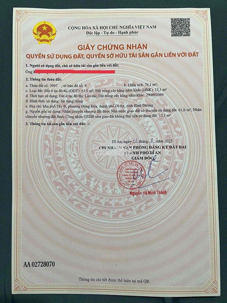 Cần bán nhà gần siêu thị go - chính chủ