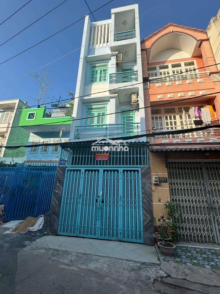 Cho thuê nhà nguyên căn 1 trệt 3 lầu, dt 4×15 có 5pn,6wc. hẻm xe hơi