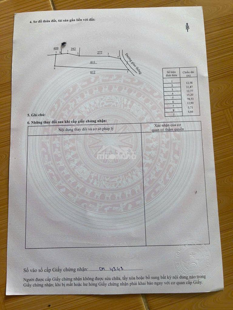 Bán lô đất xào 1000m2 có sẵn 100m2 thổ cư,dân cư ở xung quanh,700 t