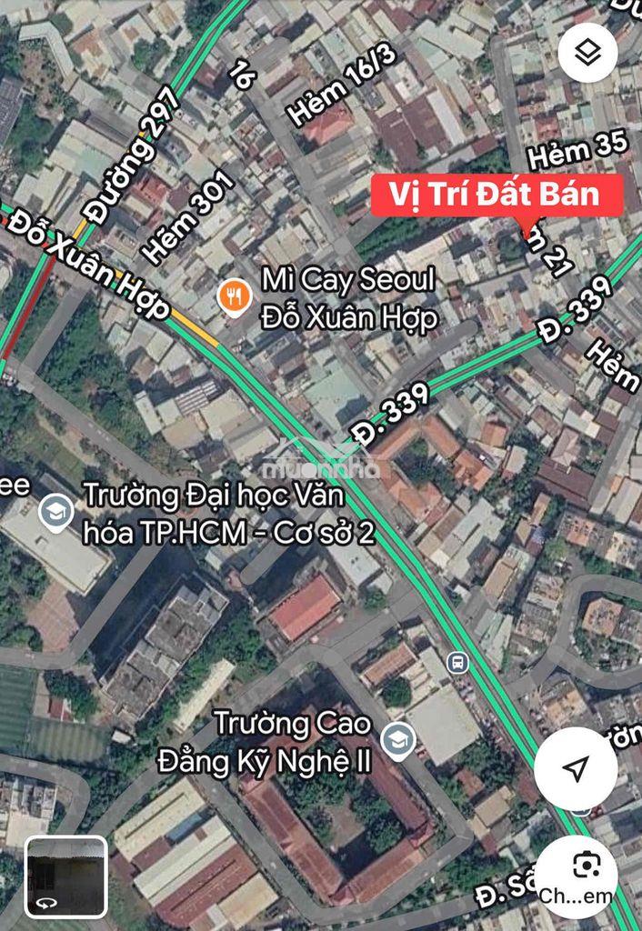 Bán đất hẻm 21 đường số 339, phước long b, quận 9. dt:  6x20 giá 8,9ty