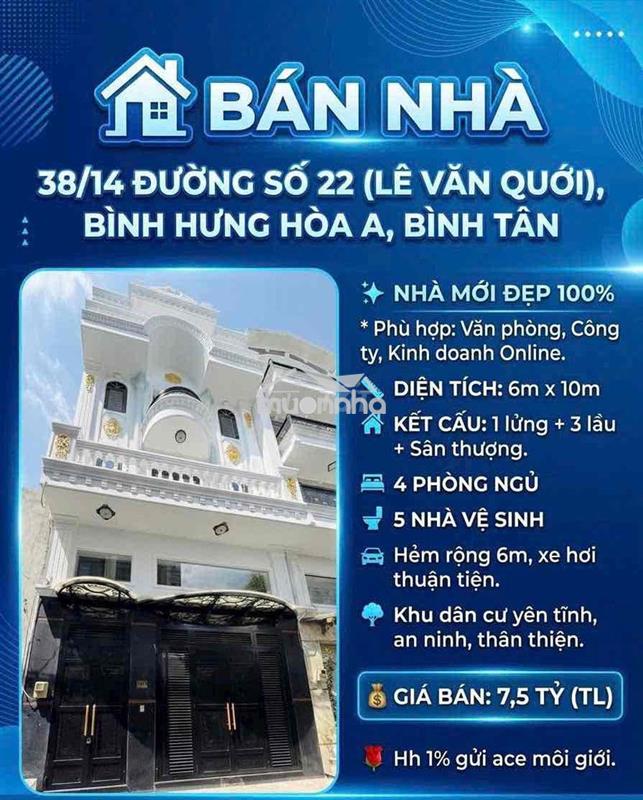 Chính chủ bán nhà hxh đường số 22 lê văn quới biệt thự mini hem xe hoi