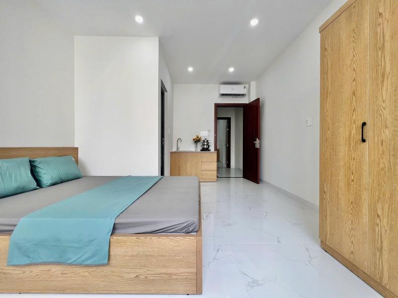 Phòng studio bancon cửa sổ trời thoáng full nội thất gần học viện hàng không, bệnh viện thống nhất  - 4