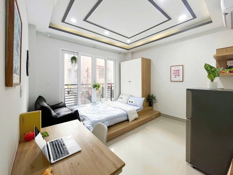 Phòng full nội thất 45m² siêu rộng, thoáng, mới | phan đăng lưu – phú nhuận