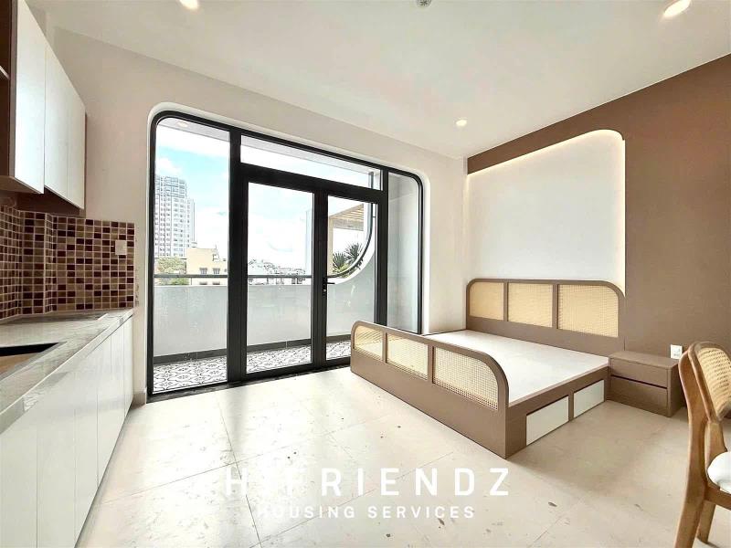 Cho thuê studio ban công 35m2 new 100% ngay cầu thị nghè - thảo cầm viên sg - ngã tư hàng xanh - Ảnh 2