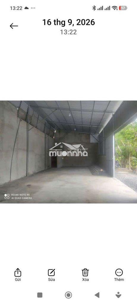 Kho thuê 6,5 *17 (110 m) ấp 1 vĩnh lộc b bình chánh tphcm.