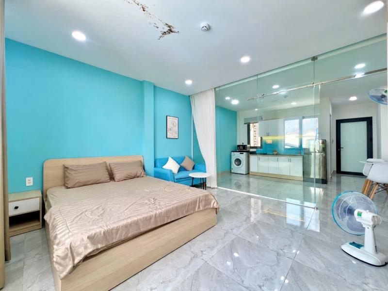Cho thuê căn hộ 1 phòng ngủ rộng 50m2 cửa sổ trời thoáng sáng gần ngã tư phú nhuận đường thích quảng đức  - Ảnh 2