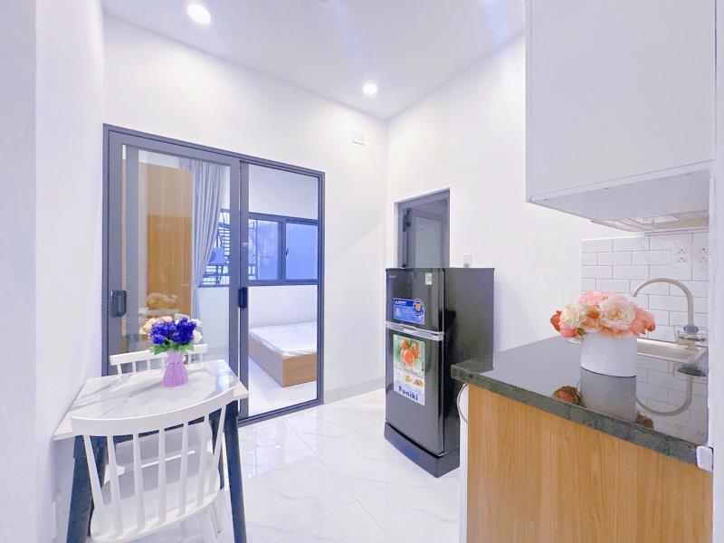 Cho thuê căn hộ 1pn hiện đại đường bình lợi quận bình thạnh, thuận tiện đi q1 - gần hutech, ngoại thương, văn lang