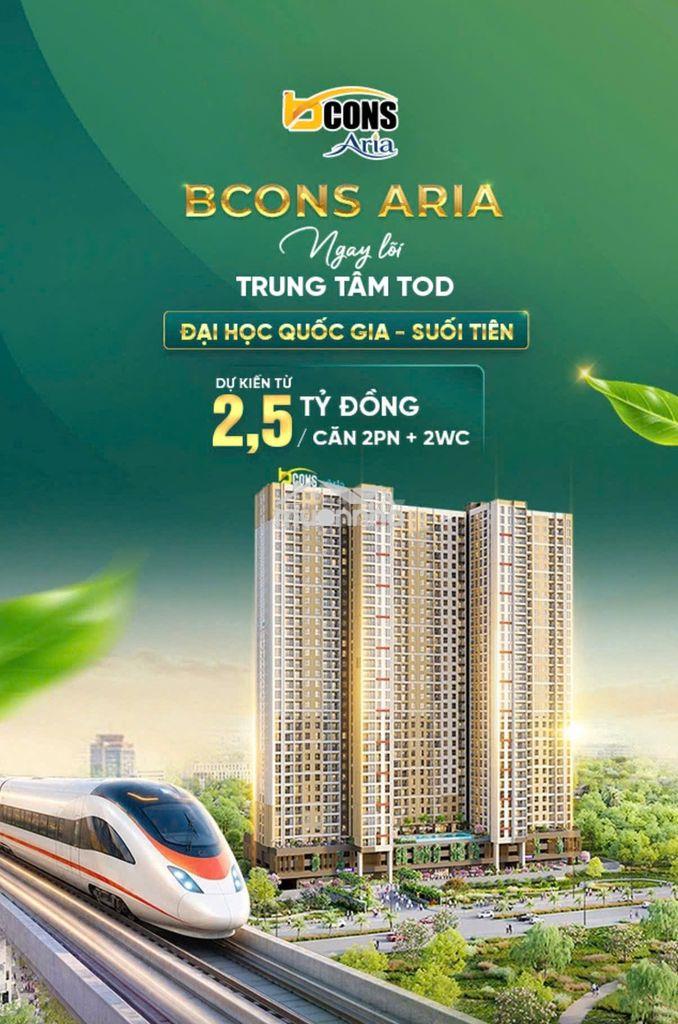 Căn hộ 2pn-2wc bcons aria ngay làng đại học tp.hcm chỉ từ 2,5 tỷ  - Ảnh 2