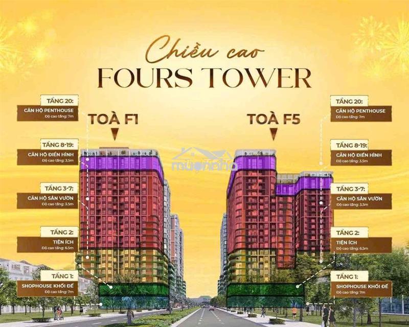 Chính chủ bán căn 1pn 45m2 fours tower tầng cao đầu tư!
