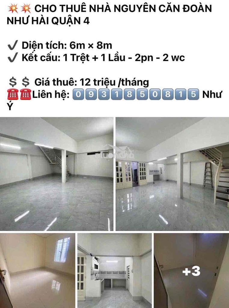 Cho thuê nhà nguyên căn quận 4 dưới 13triệu - Ảnh 4