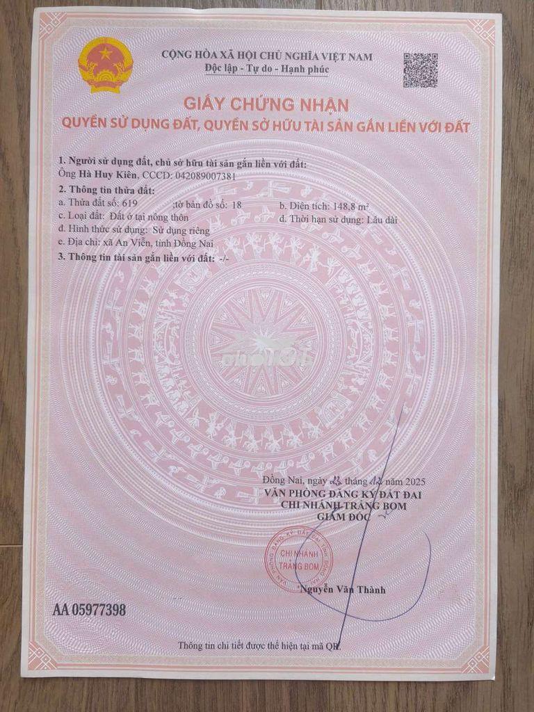 Bán đất an viễn xã đồi 61 cũ