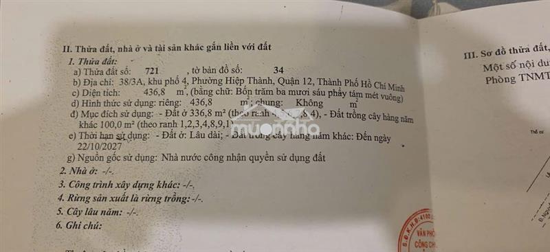Mt đường nguyễn ảnh thủ, hiệp thành, quận 12