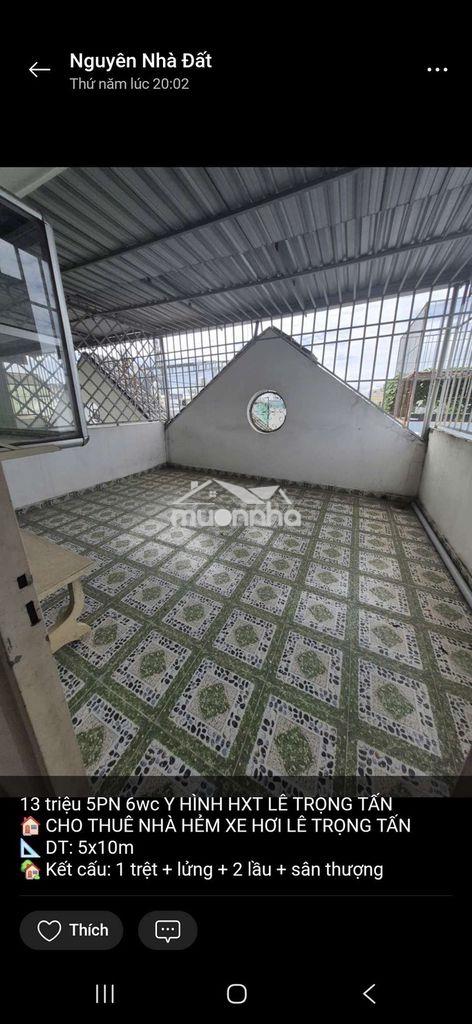 Cho thuê nhà 5x10m 4lầu 5pn 6wc hxt lê trọng tấn - Ảnh 3