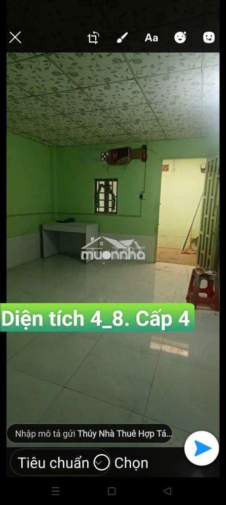 Nhà trọ cho thuê dt 4*8. đường 6a ấp 6 gần đường lại hùng cường vlb