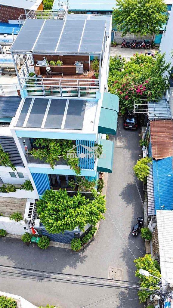 Hẻm xe hơi tăng nhơn phú, 60m2 góc,3 tầng ở lien, trung tâm q9, hơn 6t