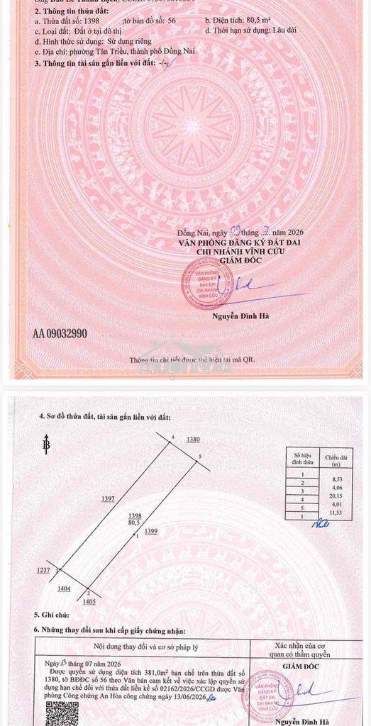 Bán gấp đất sổ hồng riêng thổ cư 100% gần trường tiểu học tân phú ấp 5 - 2