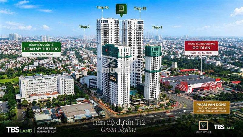 Green skyline  căn 2pn-2wc 83m2 - nhà mới 100% - hỗ trợ lãi suất 5.5%