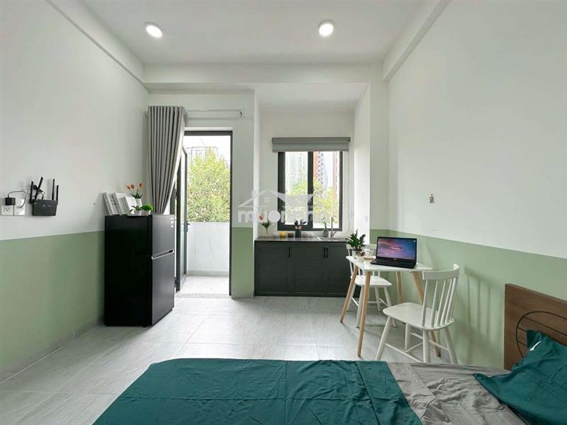 Studio ban công - full nội thất đẹp - gần sala, cầu bason