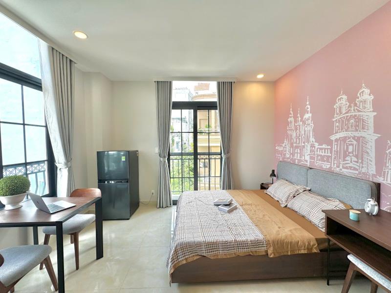 Cho thuê căn hộ cửa sổ trời trần văn đang quận 3 gần ga sài gòn - Ảnh 3