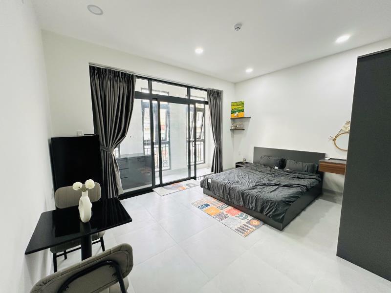 Cho thuê căn hộ studio- full nội thất - boncon to- máy giật riêng- tách bếp-phạm huy thông- bình thạnh