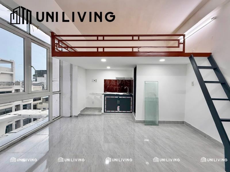 Cho thuê phòng có gác mới 100% rộng hơn 35m2 có thang máy ở 3-4 người thoải mái