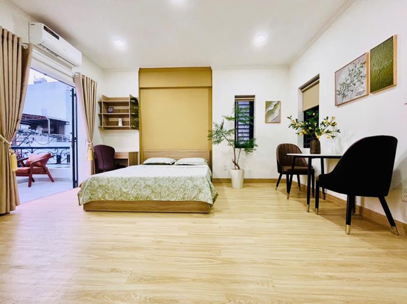 Cho thuê căn hộ 1pn, ban công siêu thoáng, máy giặt riêng – lê quang định, bình thạnh tiện đi q1, hàng xanh, phú nhuận