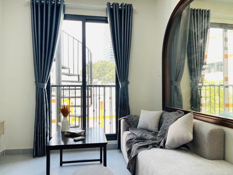 🔥 Hót hòn họt chdv cao cấp 1pn 50m² - full nội thất - lô gia siêu mát | trường sơn, tân bình ✈️🏡 🌿