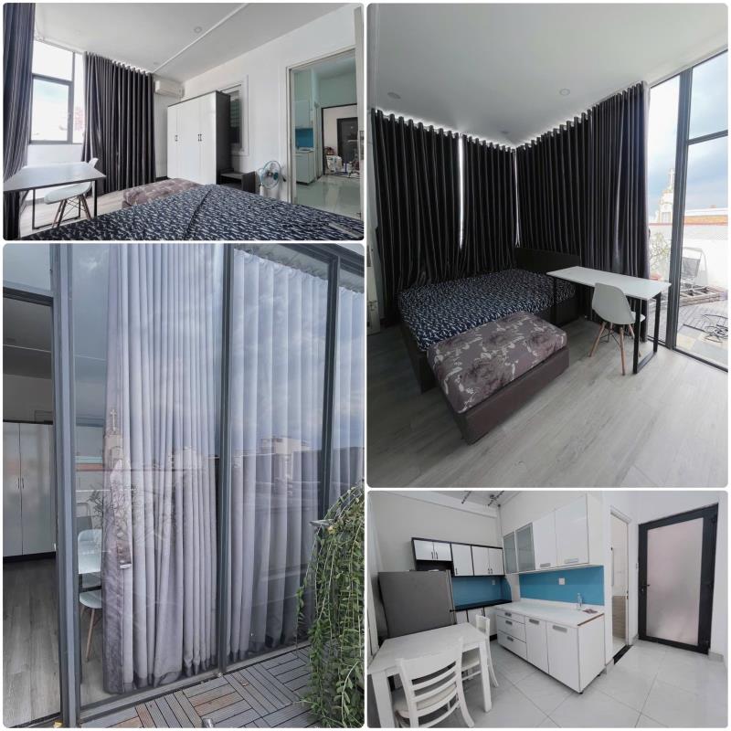 🌻Cho thuê penhouse 1 phòng ngủ 50m2 ban công rộng ngay chợ bà chiểu