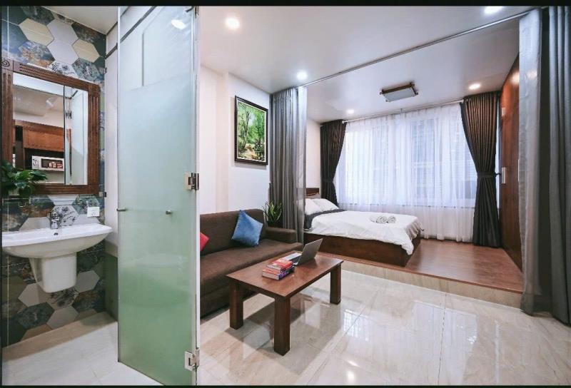 Căn hộ cao cấp 1pn/1pk/ban công rộng 60m2 ngay đối diện sân bay - cv hoàng văn thụ - cửu long