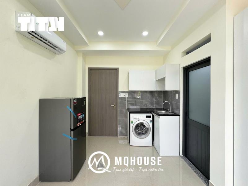 Cho thuê căn hộ 1 phòng ngủ tách bếp 40m2, cửa sổ thoáng, full nội thất, máy giặt riêng - ngay lê quang định gần chợ bà chiểu, bình thạnh - Ảnh 3
