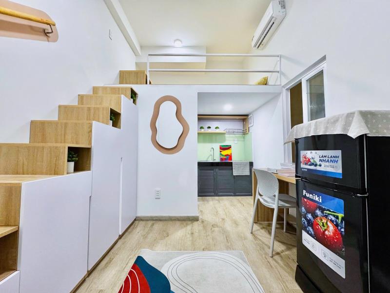 Khai trương duplex nội thất thiết kế - cầu thang kết hợp tủ - cửa sổ trời | ngay khu k300 - nhà ga t3 cộng hòa - hoàng hoa thám - công viên hoàng văn thụ - Ảnh 3